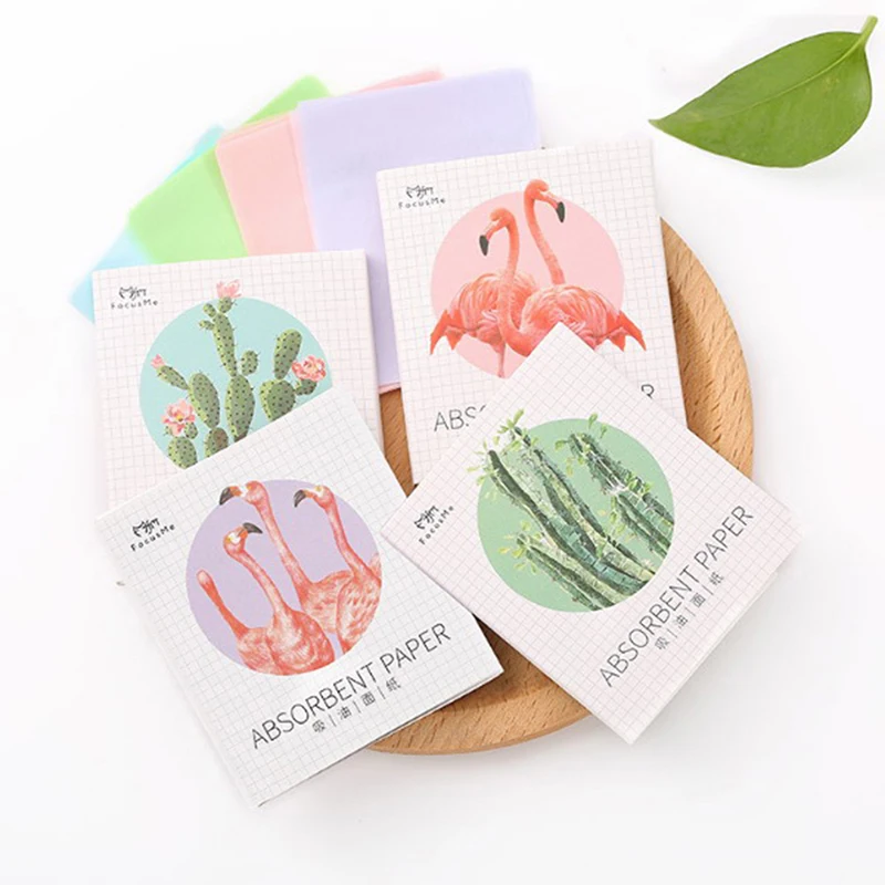 

50Pcs/Pack Facial Oil Blotting Papers Oil Absorbing Sheets Face Cleanser Acne Treatment Deep Cleansing Oil Control Tool