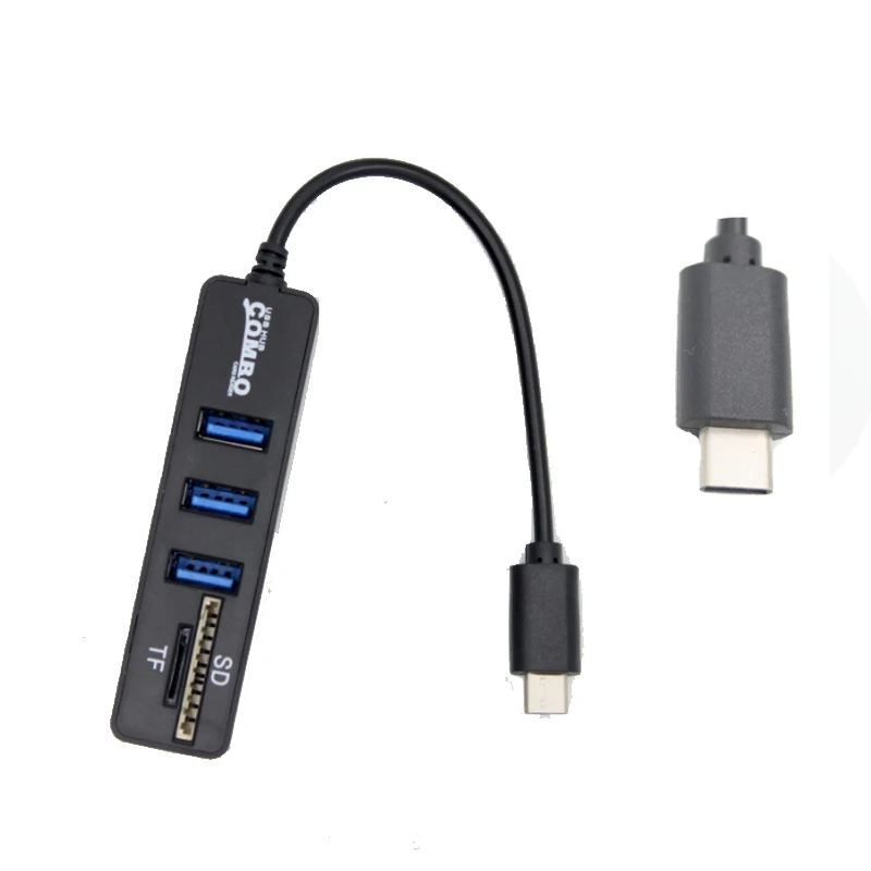 

For Macbook HP Lenovo Matebook USB-C Adapter Combo USB 2.0 + SD / TF Card Reader,PC Laptop Tablet Type-C To USB 2.0 Adapter