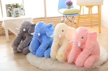 

elephant pillow large stuffed lifelike animal plush toy big size 60 cm doll for babies mother girls girlfriend soft toy hot sale