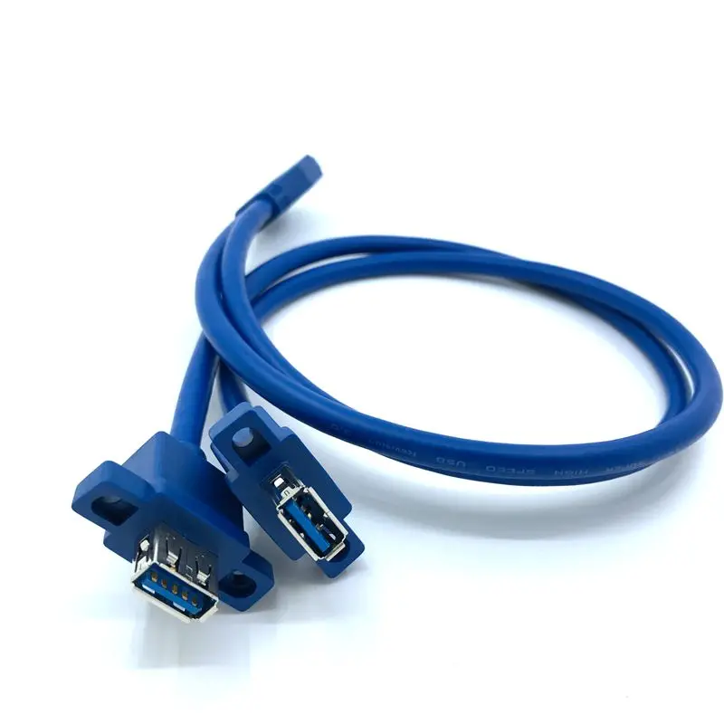 2 x USB 3 0 двойной порт гнездовой винтовой монтаж типа панели для материнской платы