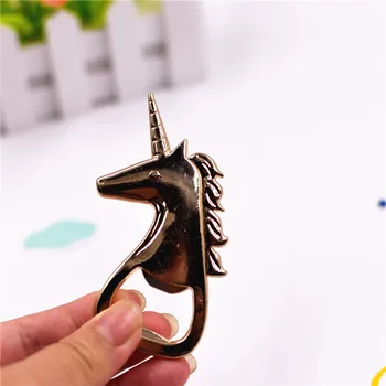 

150pcs/lot Party Favors GOLD UNICORN BOTTLE OPENERS