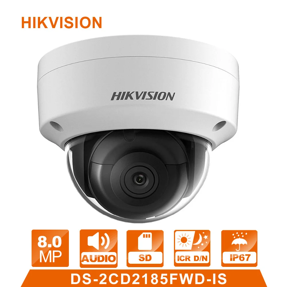 

Hikvision DS-2CD2185FWD-IS 8MP Dome POE IP Camera With SD Card Slot H.265 Night Vision Audio Function CCTV Video Surveillacne