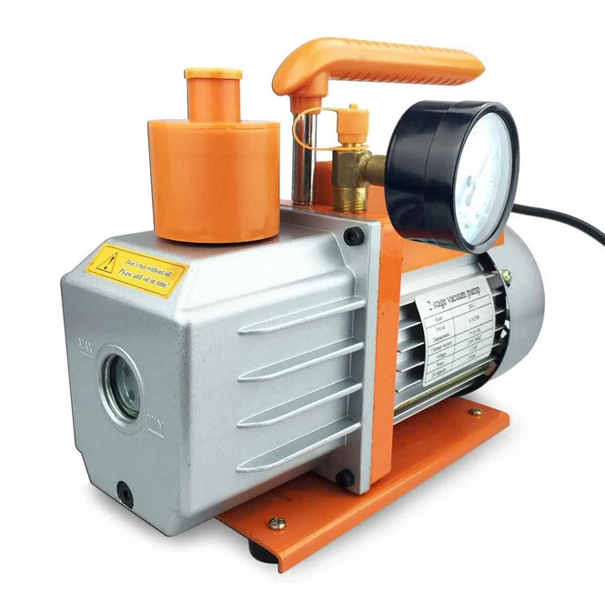 

Double Stage 10CFM Rotary Vane Refrigeration Vacuum Pump 220V HVAC Air AC A/C R410a R134a + Precision Guage