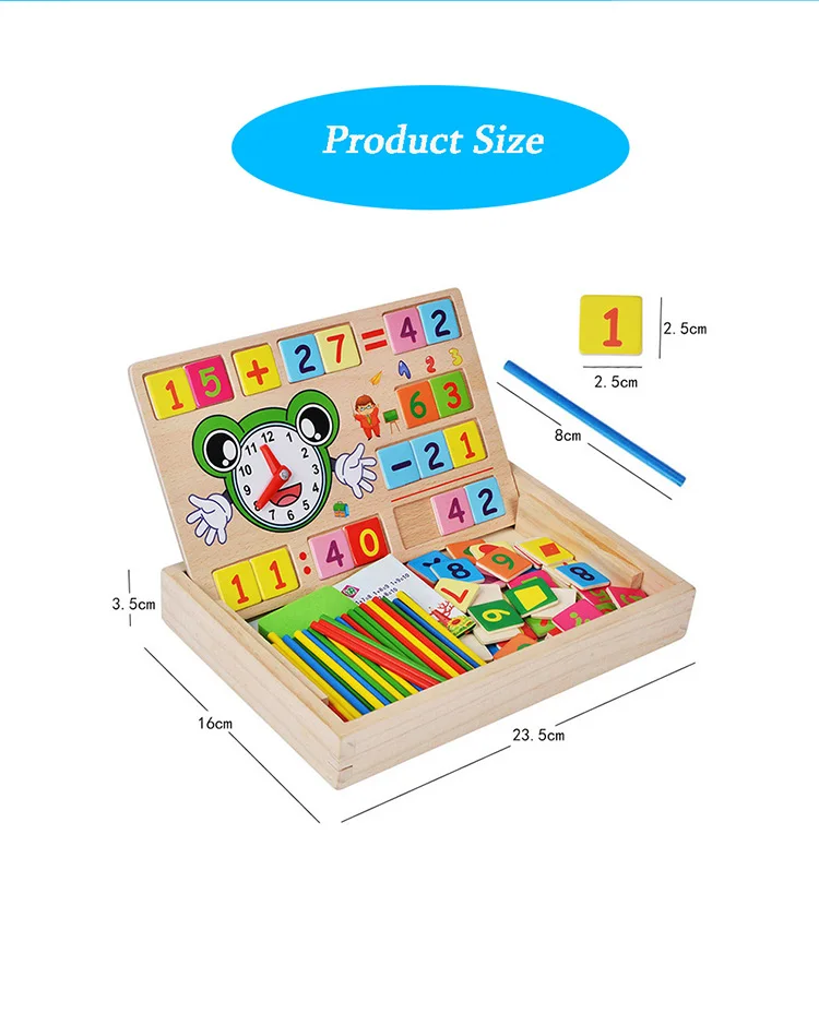 Многоцелевые счетчики математики мастерство и рисование коробка-Дошкольное обучение и учебные материалы-деревянные развивающие игрушки