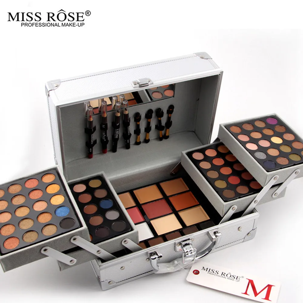 

MISS ROSE Eye Shadow Plate Fashion Women Cosmetic Bag Makeup Palette Concealer Blusher Makeup Artist Dedicated Makeup Box