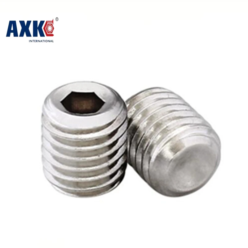 

5-20pcs/lot M10X6/8/10/12/16/20/25/30/35/40/45/50 stainless steel 304 hex socket cup point set screws grub screws AXK 465