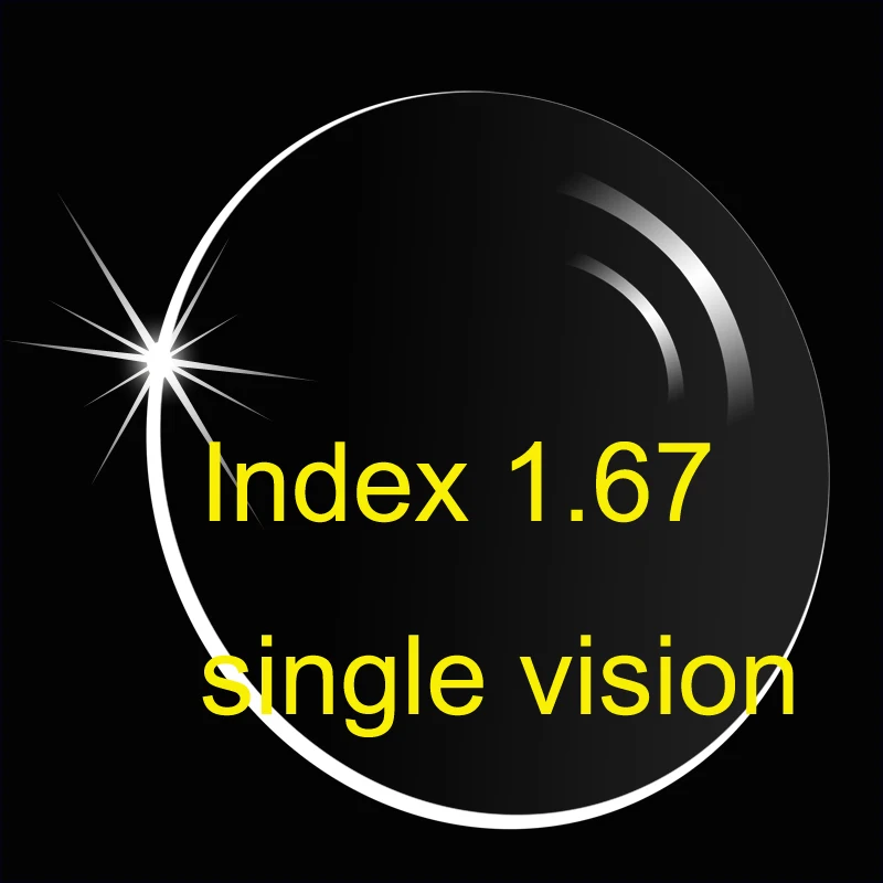 1 67 high index Aspheric single vision UV400 HMC super thin anti reflective and anti scratch