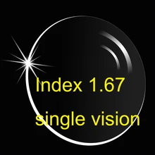 1 67 high index Aspheric single vision UV400 HMC super thin anti reflective and anti scratch