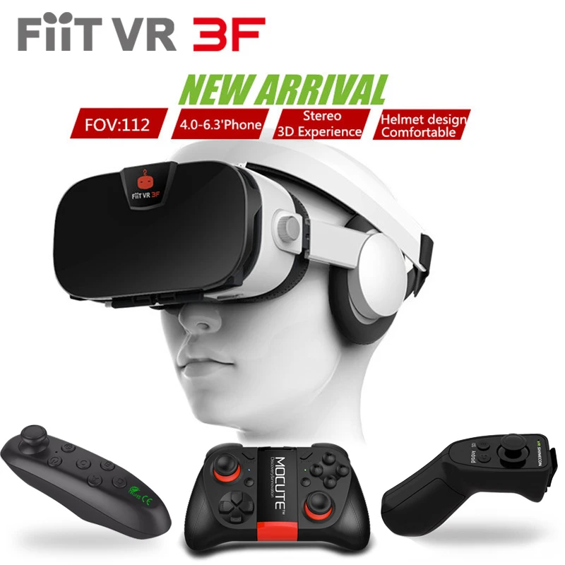 Original FIIT VR 3F Headset version Virtual Reality 3D Glasses Google Cardboard VRBOX BOBOVR Bluetooth Gamepad