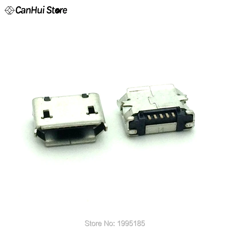 50 шт./лот Micro USB гнездо 5pin SMD Короткая игла медная оболочка порт для передачи данных зарядный порт MK5P мини Usb разъем