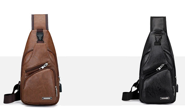 Новое поступление модные Многофункциональный Crossbody сумки Для мужчин зарядка через usb груди пакет груди мешок мужской Горячая промо-сумки