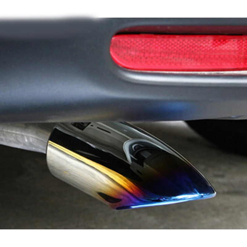 For nissan Rogue X Trail 2014 2015 Stainless steel blue Rear Exhaust