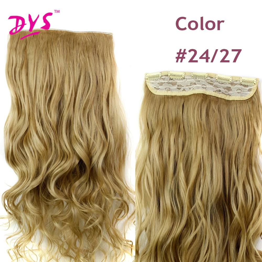 Deyngs 60CM One Piece 5 Clips in Hair Extensions For Women 34 Full Head Long Wavy16 Colors High Temperature Synthetic Fiber  (15)