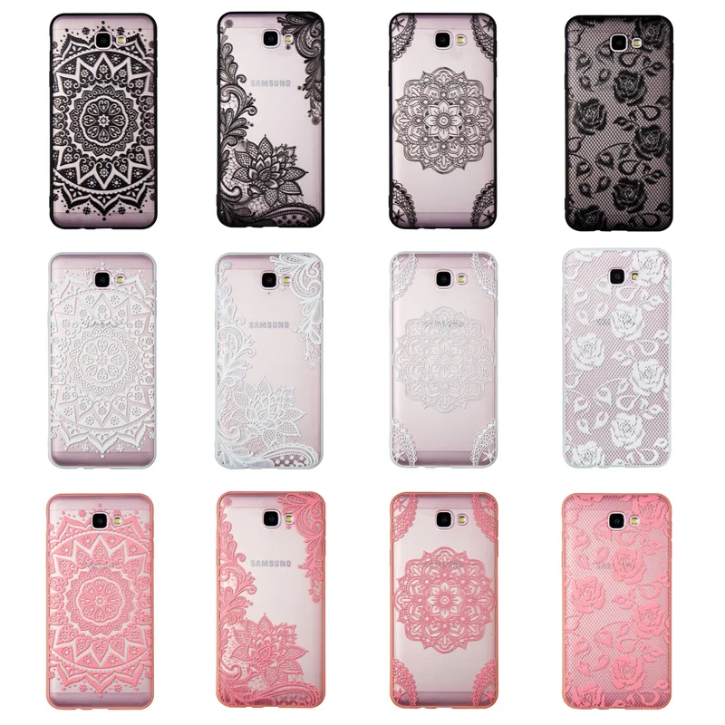 3D Relief Flower PC+TPU 2 in 1 Cases Phone Silicone Cover Shell Funda for Samsung Galaxy ON5 ON7 2016 J5 J7 Prime J3 2017 US |