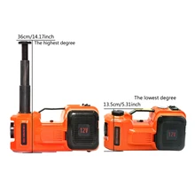 12V 5Ton Car Electric Jacks Hydraulic Floor Jack Set Tire Replacing Repair Tools Kit Impact Wrench Tire Inflator LED Light