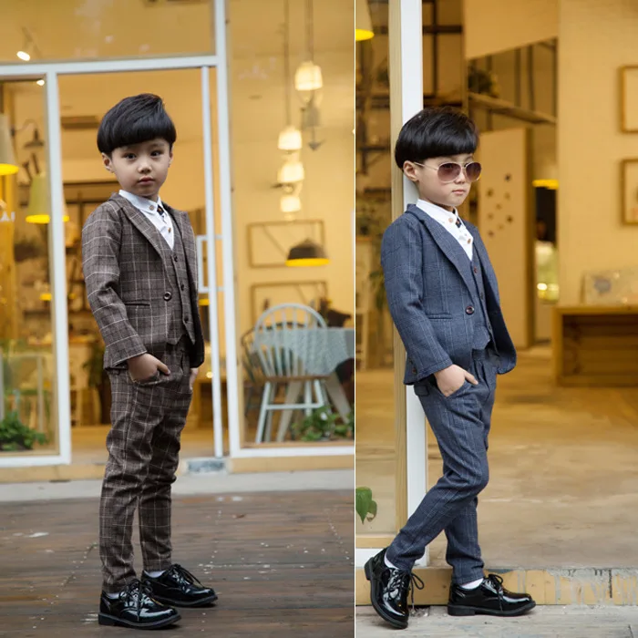 Set New style suits Blazers boy Suit sets Slim Fit Groom Tuxedos boy