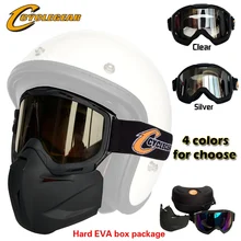 Cyclegear Retro Motorcycle Goggles Dual use Motocross Gafas For Open Face Moto Vintage Helmets CG02