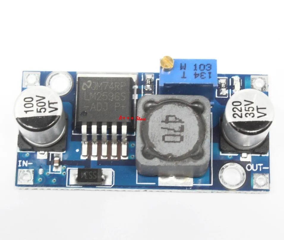 

100pcs DC-DC Step Down Converter Module LM2596 DC 4.0~40 to 1.3-37V Adjustable Voltage Regulator