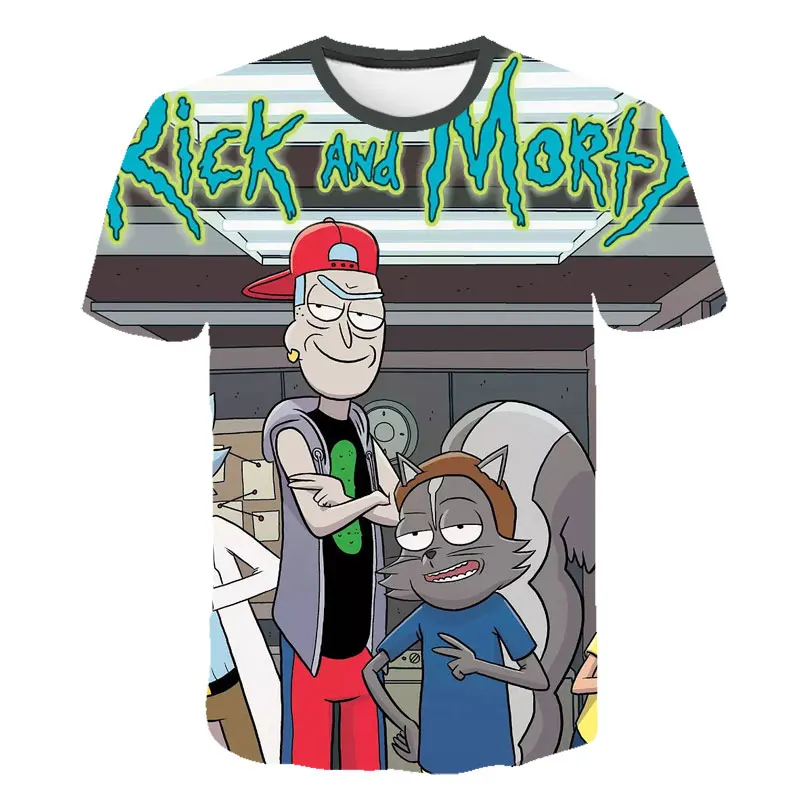 Hip Hop Fashion Brand Clothing Rick and Morty 3D T Shirt Casual Short Sleeve Men's T-Shirts Anime Cool rick y morty Graphic Tees - Цвет: PQ TS6913
