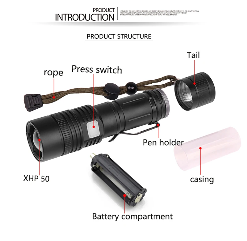 Litwod Z40 8000lm xhp70.2&xhp50 the most powerful led flashlight 26650 usb torch lantern 18650 hunting lamp hand light