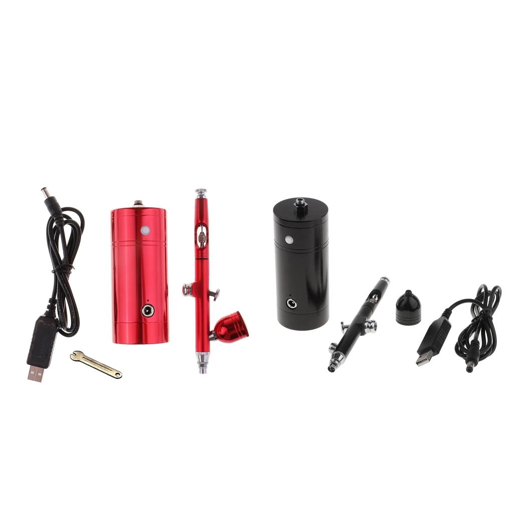 Dual Action Airbrush Air Compressor Kit Craft Cake Paint Arts Spray Set Garden Supplies