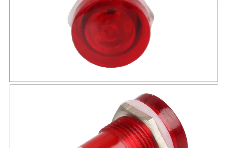 10 шт. 15 мм сигнальная лампа круглый головной индикатор света красный 24VDC 220VAC 12VDC контрольная лампа предупредительный световой сигнал НХК 2 изоляционный контактный зажим Малый