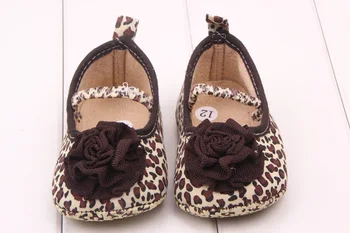 

Cute Baby Shoes Girl Infant Toddler Leopard Big Flower Crib Shoes For Girls Elastic Band Walking Kids Shoes Sneakers 3 Sizes