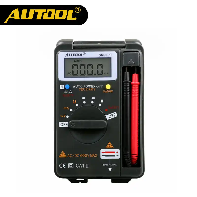 AUTOOL DM мини мультиметры интегрированный DC короткое замыкание тест True RMS Авто Диапазон тест er электрик Ручной цифровой мультиметр - изображение