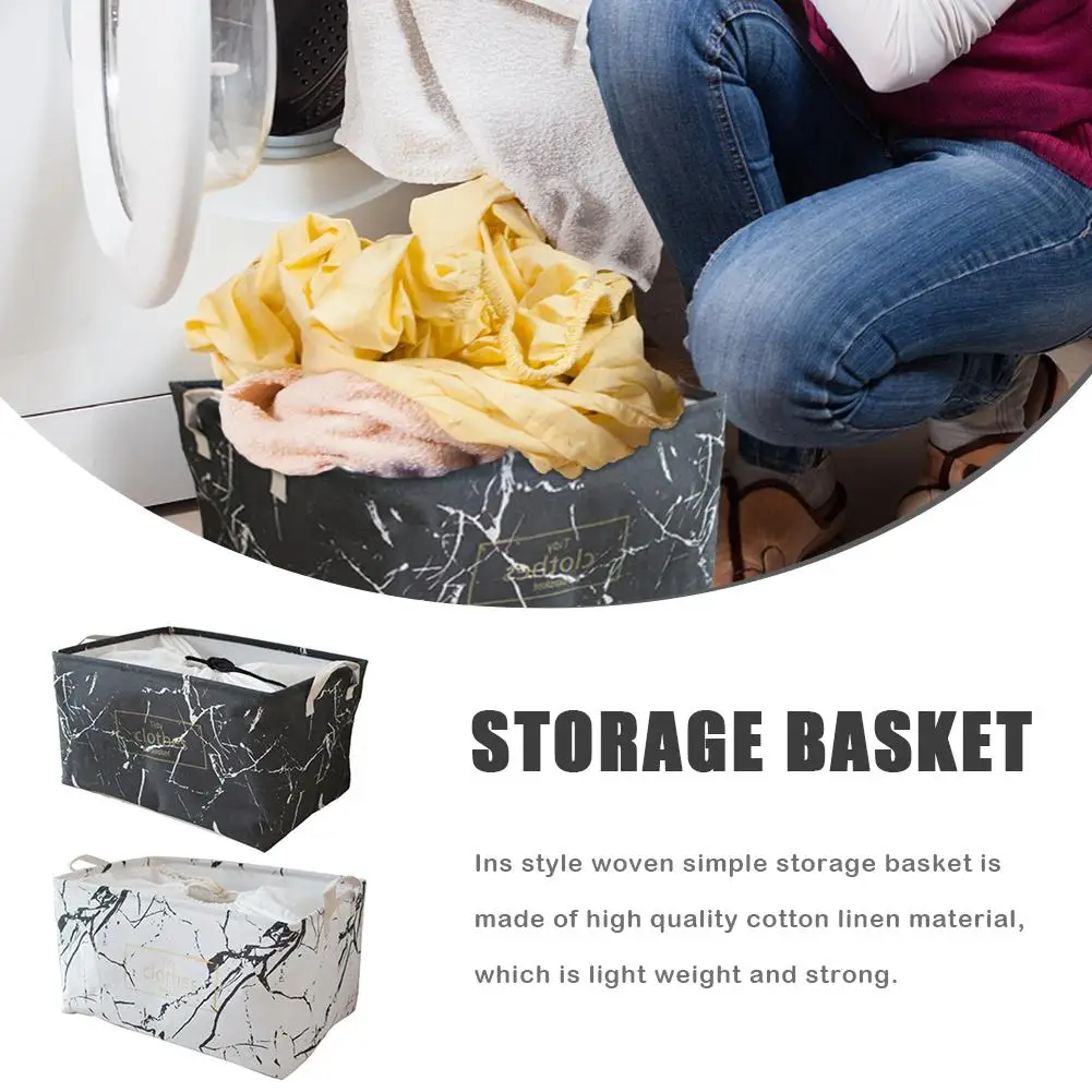 

Dustproof Foldable Laundry Basket Canvas Storage Drawstring Basket Barrel Creative Kids Toys Organizer Barrel Home Supplies