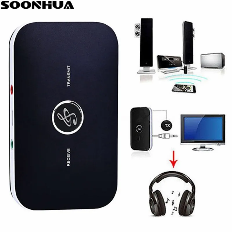 B6 Wireless Bluetooth Transmitter And Receiver A2DP Stereo Audio Music Adapter 3 5mm Jack Input Output For Speaker Headphone