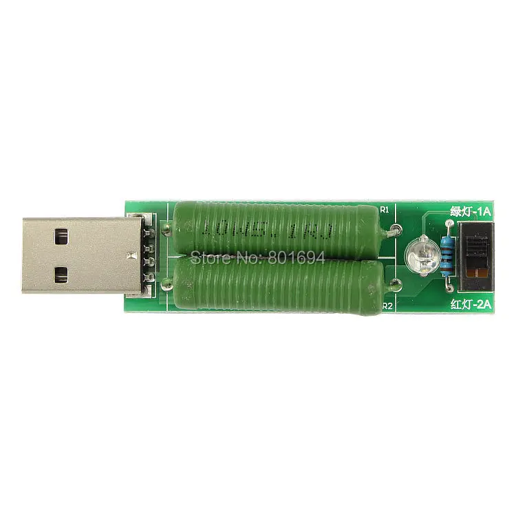 USB Charing детектор Тока Тестер автомобильный инструмент разрядка старение модуль сопротивления с 1A& 2A переключатель
