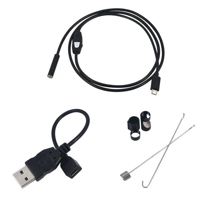 10 шт./лот 5 м 3 Android USB эндоскоп камера 7 мм Len Mini IP67 водонепроницаемая для контроля
