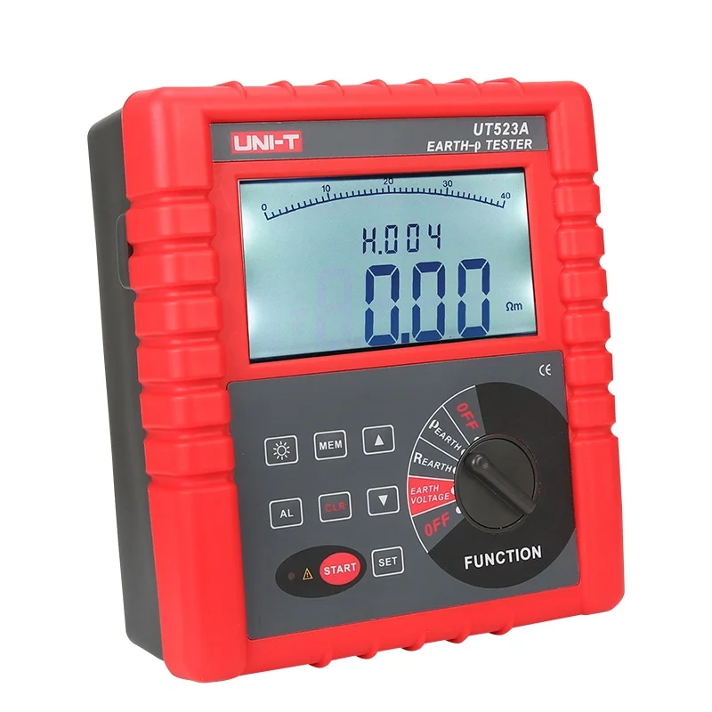 UNI-T UT523A Digital 2/3/4 Pole Earth Ground Resistance Voltage Soil Resistivity Tester Meter RS232 send Via DHL/FEDEX/UPS/EMS UNI-T UT523A Digital 2/3/4 Pole Earth Ground Resistance Voltage Soil Resistivity Tester Meter RS232 send Via DHL/FEDEX/UPS/EMS