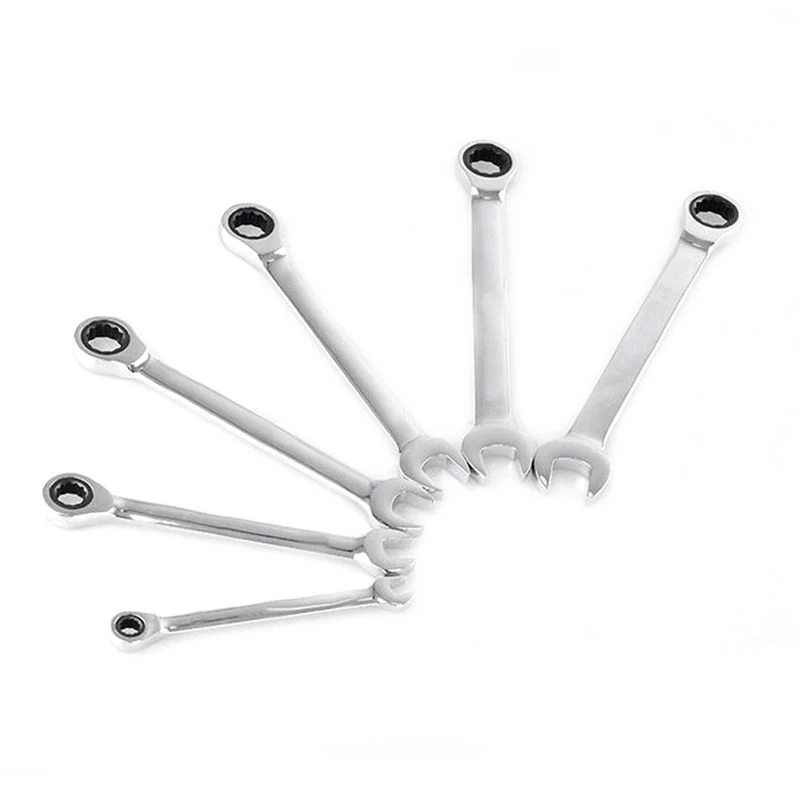 DWZ 1pc New Metric Combination Ratchet Wrench Spanner Workshop Home Tool 8mm-20mm 