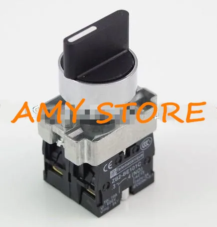 

4PCS 3 Position 2NO Momentary Rotary Select Selector Switch XB2BD53C 400V 6A 22mm Mounting Hole
