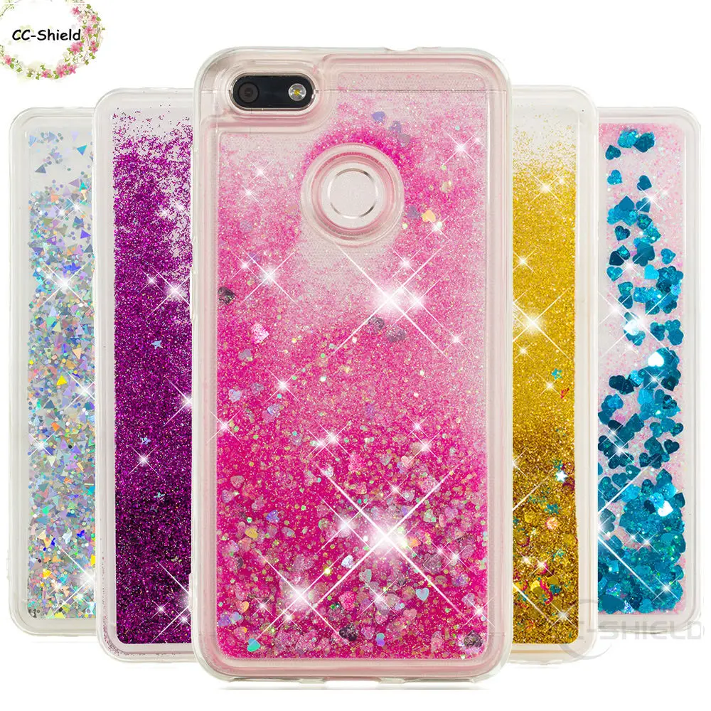 

Quicksand Phone Case for Huawei Nova Lite 2017 SLA L22 L03 SLA-L22 SLA-L03 SLA-L02 Dynamic Liquid Love Heart Soft TPU Back Cover