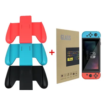 

Joy-Con Comfort Grip Handle Hand Horns Bracket Support Holder For Nintend Switch NS Controllers+Tempered Glass Screen Protector