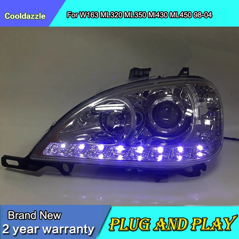 

For W163 ML320 ML350 ML430 ML450 Head Lamp Headlights Assembly 1998 1999 2000 2001 2002 2003 2004 Year DRL HID Xenon Light