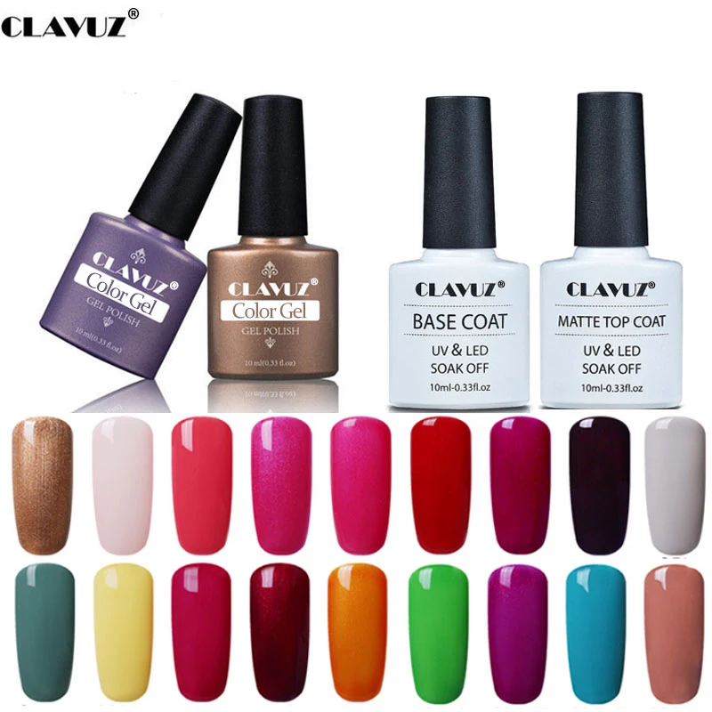 

CLAVUZ 79 Colorful Bottles UV Nail Gel Polish Varnish Manicure Nail Art Semi Permanent Hybrid GelLak Lacquer Gelpolish ink 10ml