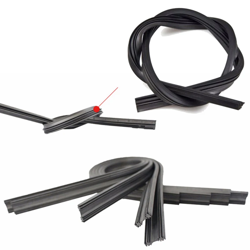 

2pcs/lot Black Silicone Wiper Blade Frameless for Car Bus Windshield 26"