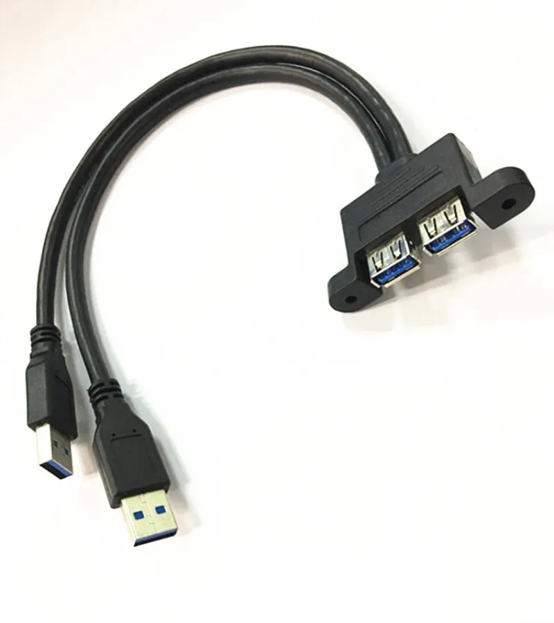 Cables Double USB 3.0 Male to Female with Screws Extension Cord USB 3.0 Male to Female Bezel Panel 30cm 50cm 100cm 150cm Cable Cable Length: 50cm, Color: Black Cables Double USB 3.0 Male to Female with Screws Extension Cord USB 3.0 Male to Female Bezel Panel 30cm 50cm 100cm 150cm Cable Cable Length: 50cm, Color: Black