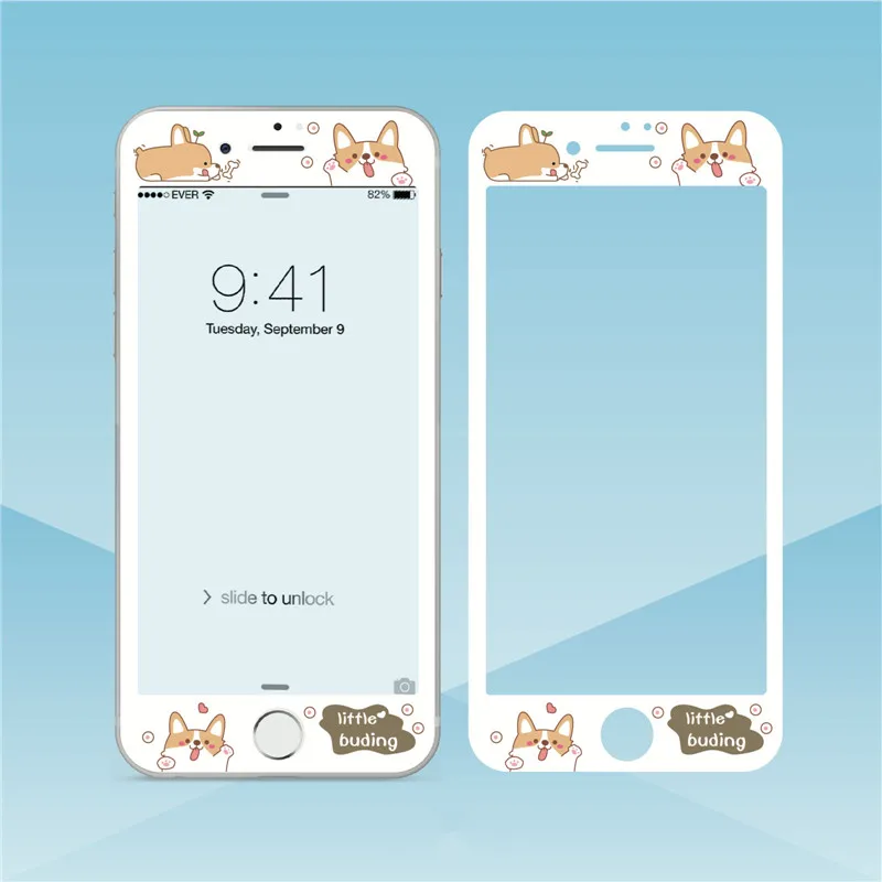 Полное покрытие Lucky Cat закаленное стекло для iPhone 6 6s 6plus 3D мягкая защита экрана 7 8 plus