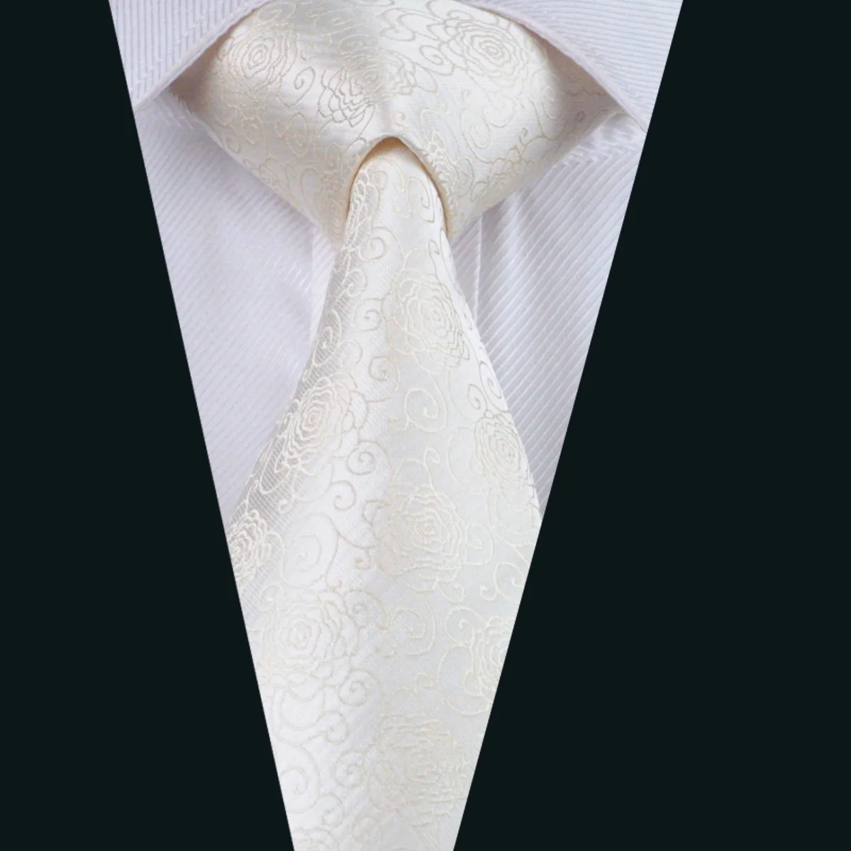 

DH-1174 Mens Tie Ivories Floral NeckTie Silk Jacquard Ties For Men Business Wedding Party Free Shipping