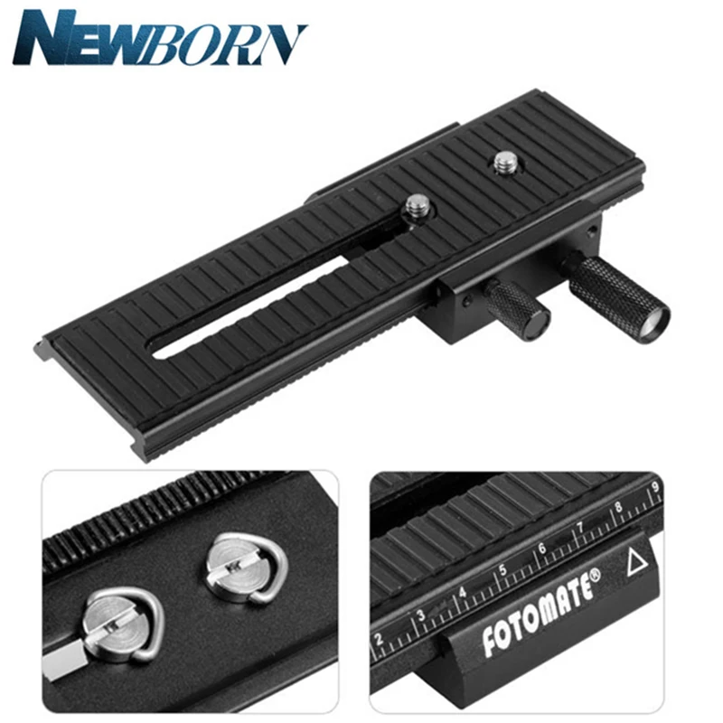 100% Fotomate Lp-01 2-Way Macro Focus Focusing Rail Slider Per Canon Nikon Sony Pentax Fuji Olympus Camera Dslr