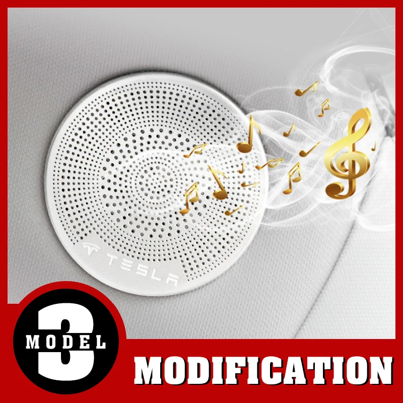 

Modification Car speaker cover sound decorative frame sequins for Tesla model 3 Car accessories