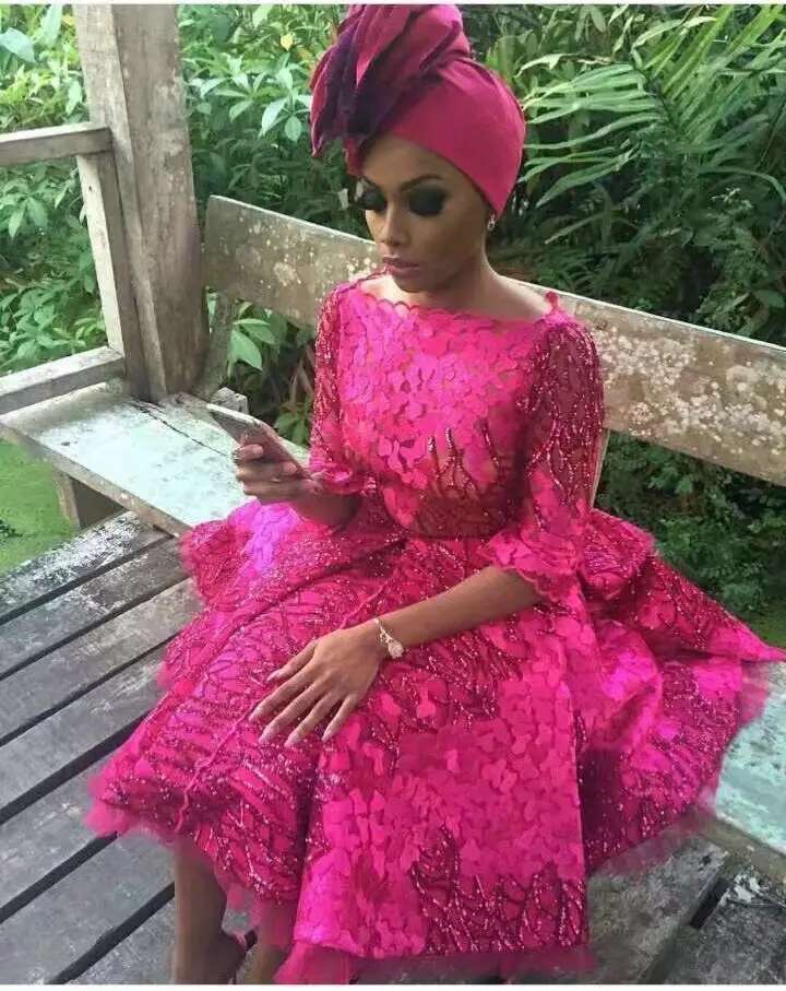 Фуксия французский Африки кружевной ткани гипюр блестками хлопок шнур Тюль в нигерийском стиле Tissu Индии сетки кружева для свадебное платье JL13565