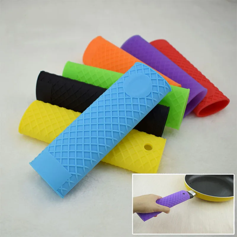 

Non-slip 1pcs Heat Resistant Silicone Panhandle Mitts Cover Eco-Friendly Handle Set Cookware Parts Kitchen Tool