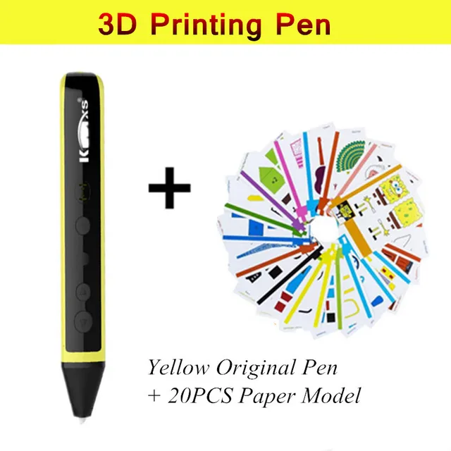 Cheap Newest Birthday Present Creative 3D Pens With 50/100/200m 1.75mm ABS 3D Filament Interesting Gift For Kids Design Painting 