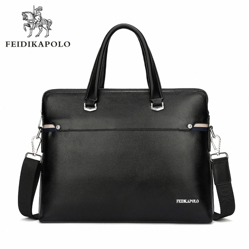 Luxury Business Briefcase Men s Commercial PU Leather Handbag Sacoche Homme Marque Male Large Laptop Bags