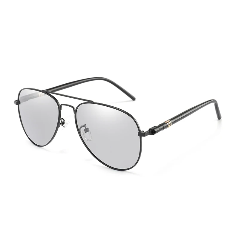 Longkeperer Брендовые женские солнцезащитные очки пилота поляризованный фотохромный солнцезащитные очки для пилота Хамелеон вождения очки мужские UV400 Gafas de sol - Цвет линз: Black